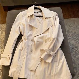 Cream DKNY Rain Jacket Large